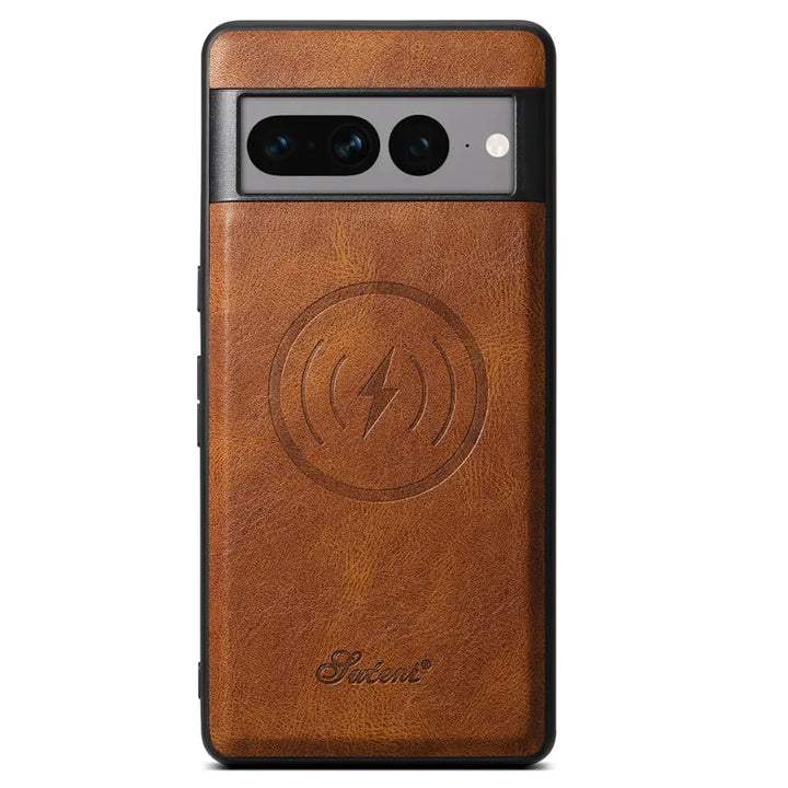 Funda de cuero magnética con billetera para la serie Google Pixel