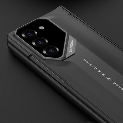 Samsung Galaxy Z Fold Series Magnetic Hinge Folding Phone Cover with 9H Ultra Clear film Protection