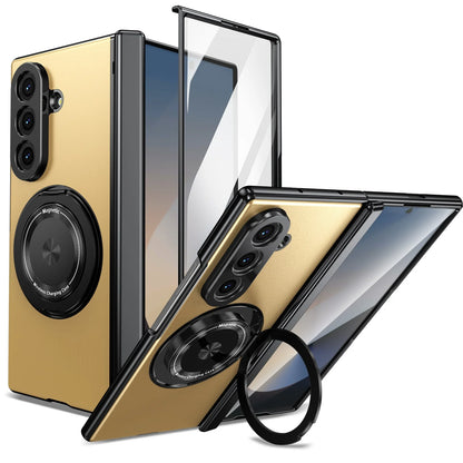 Geschikt voor Galaxy Z Fold/Flip magnetische roterende beugel mobiele telefoonhoes