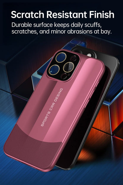 Vegan Leather Patchwork Smooth handfeel Luxury iPhone Case