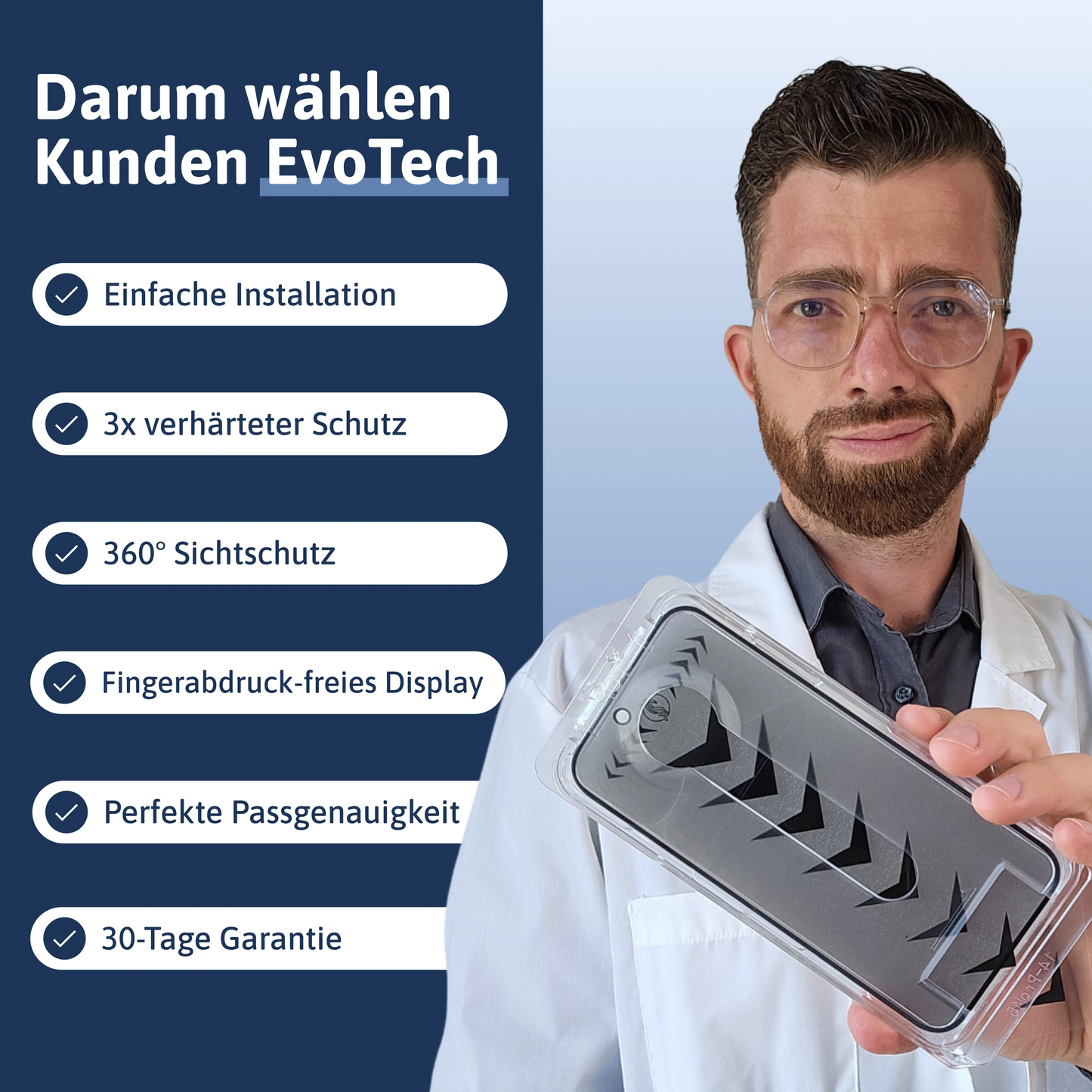 3 in 1 Schutzfolie - iPhone