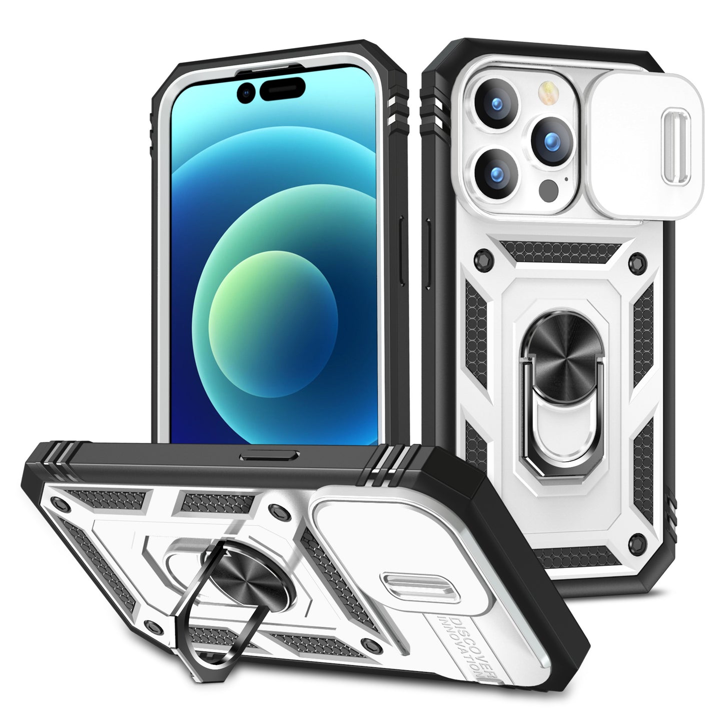 Magnetic Car Finger Ring 3-in-1 Phone Case