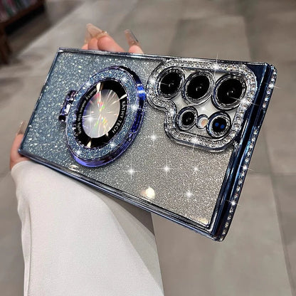 Dazzling Folding Bracket That Sparkles Case Cover for Samsung S Series