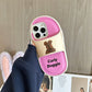 Cute 3D Funny Dog Slippers Phone Case for iPhone - Nice Gift