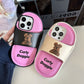 Cute 3D Funny Dog Slippers Phone Case for iPhone - Nice Gift