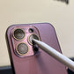 Matte Plated Tempered Glass iPhone Case