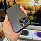 Matte Plated Tempered Glass iPhone Case