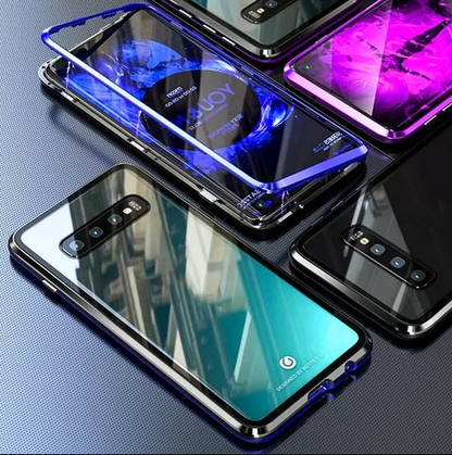 Anti-peeping Magnetic Tempered Glass Double-sided Phone Case For Samsung S21-25 Series