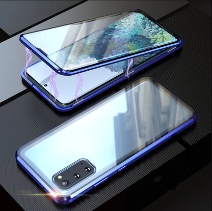 Anti-peeping Magnetic Tempered Glass Double-sided Phone Case For Samsung S21-25 Series