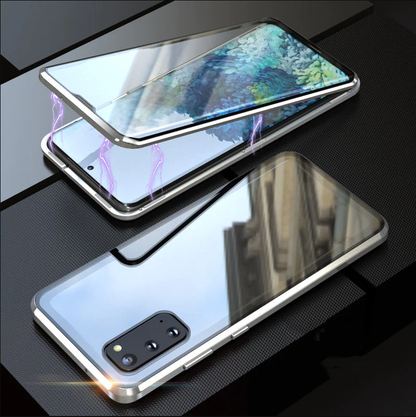 Anti-peeping Magnetic Tempered Glass Double-sided Phone Case For Samsung S21-25 Series