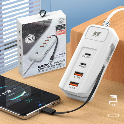 Multi-Function Quick Charging Socket - 2PD + 2USB