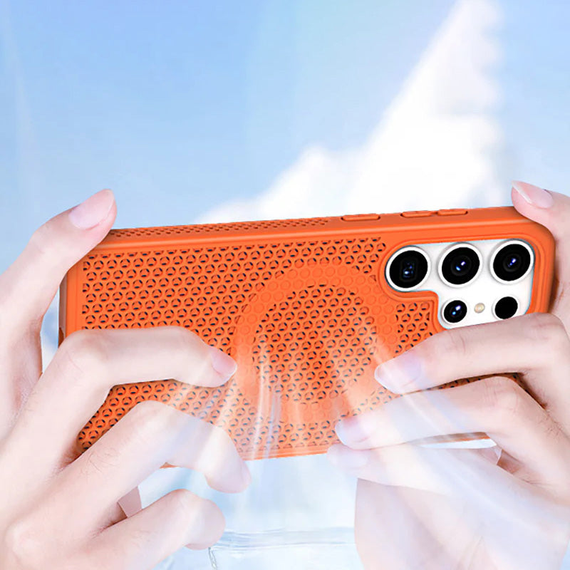 Magnetic Breathable Mesh Phone Case for Samsung