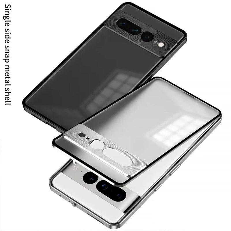 Funda de aluminio magnética con protección de cámara para la serie Google Pixel