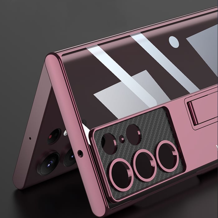 Transparent Plating Bracket Case Cover For Samsung Galaxy S23