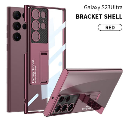 Transparent Plating Bracket Case Cover For Samsung Galaxy S23