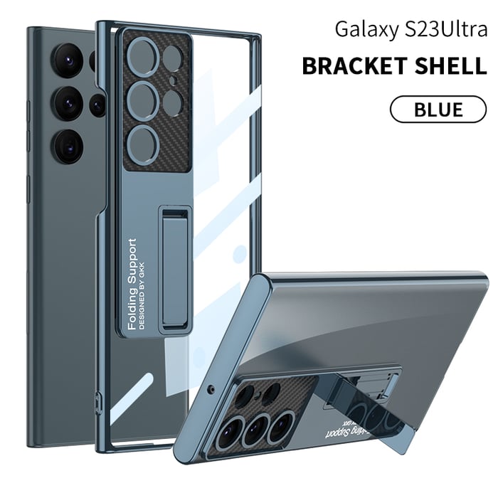 Transparent Plating Bracket Case Cover For Samsung Galaxy S23