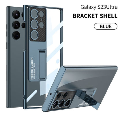 Transparent Plating Bracket Case Cover For Samsung Galaxy S23