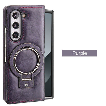 Luxury PU Leather Magnetic Case with Stand for Samsung Z Fold 3/4/5/6
