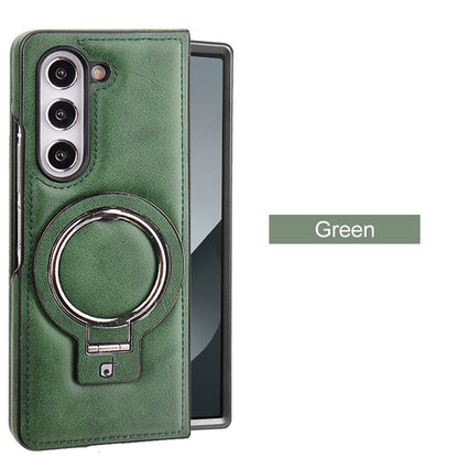 Luxury PU Leather Magnetic Case with Stand for Samsung Z Fold 3/4/5/6