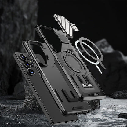 Rugged Shield Series Phone Case with Kickstand for Samsung  S23-25 Series