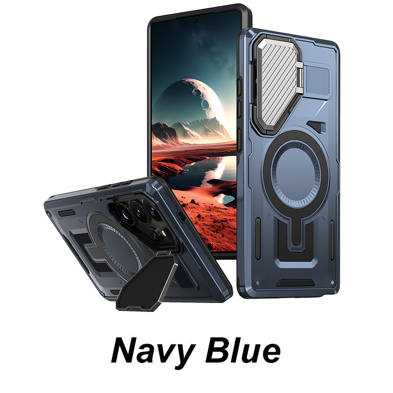 Rugged Shield Series Phone Case with Kickstand for Samsung  S23-25 Series