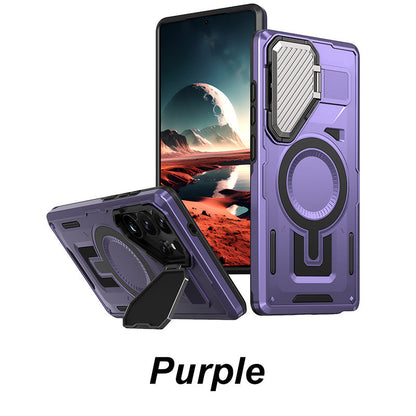 Rugged Shield Series Phone Case with Kickstand for Samsung  S23-25 Series