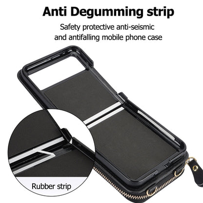 Leather case with card holder and zip for Samsung Galaxy Z Flip3/4/5/6