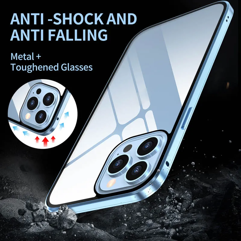 🛒⏰️𝐓𝐨𝐝𝐚𝐲'𝐬 𝐅𝐫𝐞𝐞 𝐬𝐡𝐢𝐩𝐩𝐢𝐧𝐠✈️Anti-peeping Magnetic Tempered Glass Double-sided Phone Case（Series iPhone11-16）