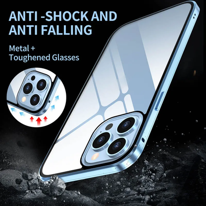 🛒⏰️𝐓𝐨𝐝𝐚𝐲'𝐬 𝐅𝐫𝐞𝐞 𝐬𝐡𝐢𝐩𝐩𝐢𝐧𝐠✈️Anti-peeping Magnetic Tempered Glass Double-sided Phone Case（Series iPhone11-16）