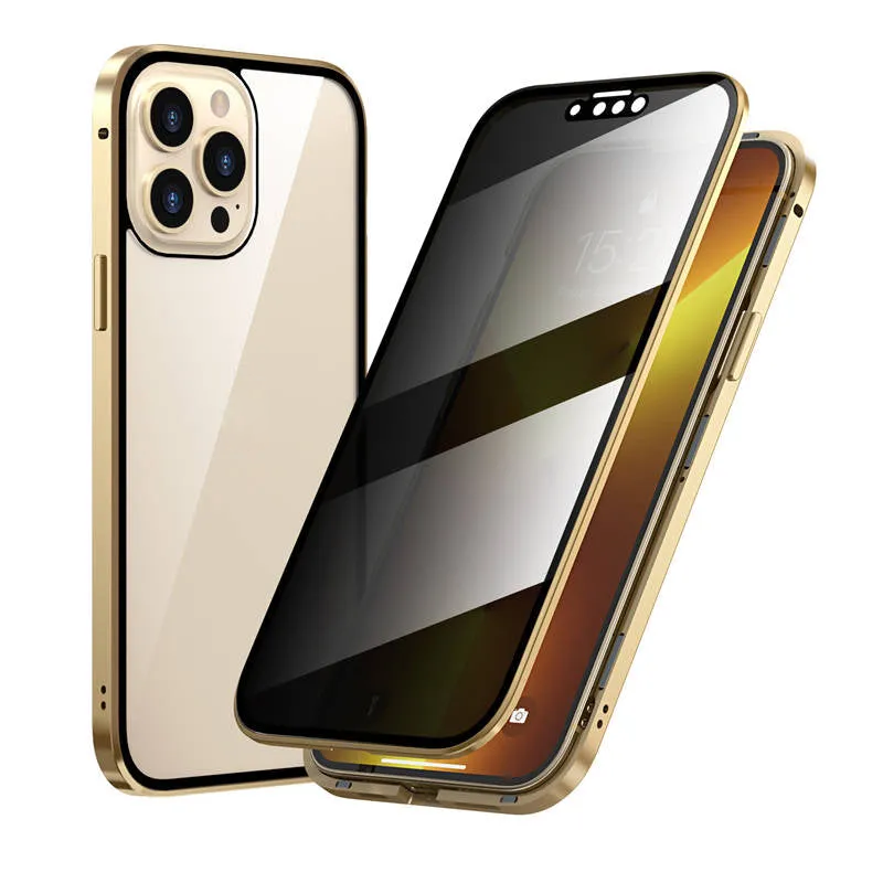 🛒⏰️𝐓𝐨𝐝𝐚𝐲'𝐬 𝐅𝐫𝐞𝐞 𝐬𝐡𝐢𝐩𝐩𝐢𝐧𝐠✈️Anti-peeping Magnetic Tempered Glass Double-sided Phone Case（Series iPhone11-16）