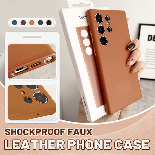 Shockproof Faux Leather Phone Case For Samsung S22-24 Series