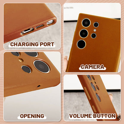 Shockproof Faux Leather Phone Case For Samsung S22-24 Series