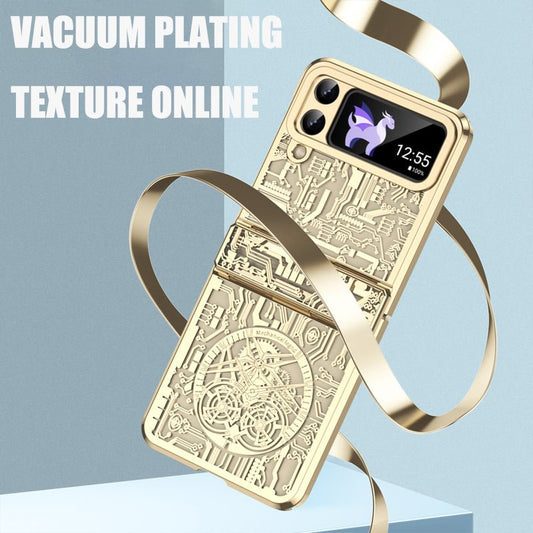 Electroplating Mobile Phone Shell Hinge Anti-Fall Protective Cover For Samsung Z Flip