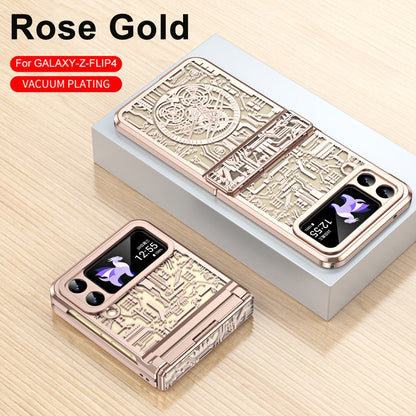 Electroplating Mobile Phone Shell Hinge Anti-Fall Protective Cover For Samsung Z Flip
