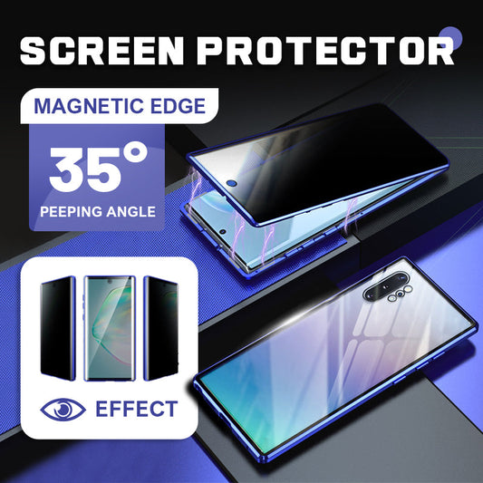 Anti-peeping Magnetic Tempered Glass Double-sided Phone Case For Samsung