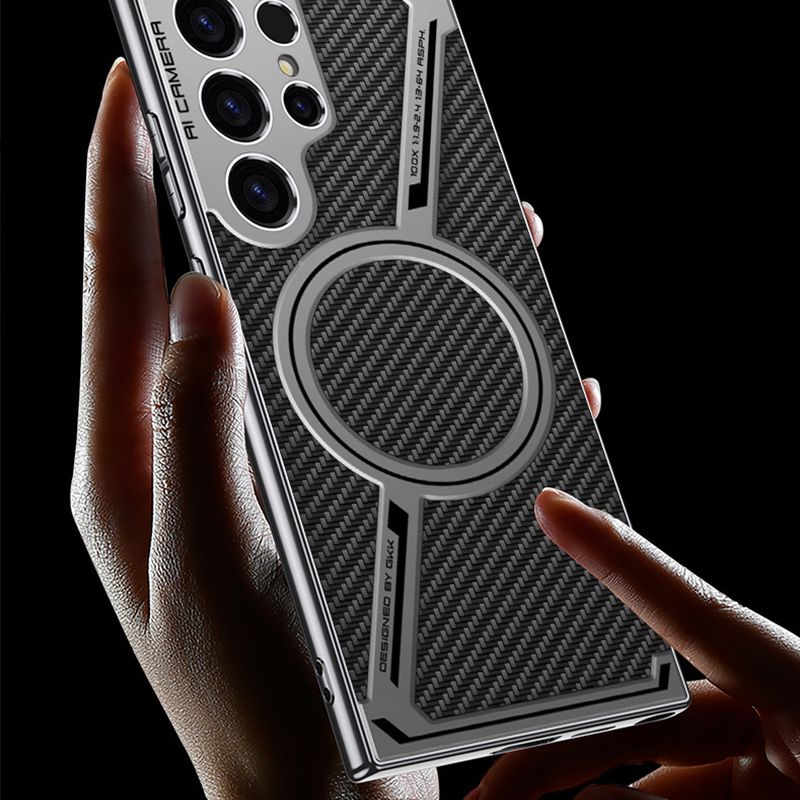 High-end Business Leather Magnetic Phone Case for Galaxy S23/S24/25 Ultra