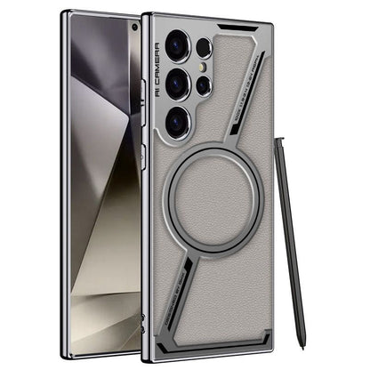 High-end Business Leather Magnetic Phone Case for Galaxy S23/S24/25 Ultra