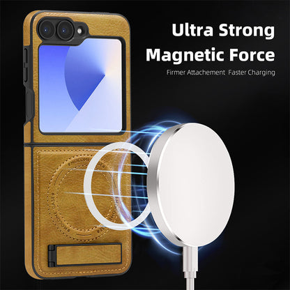 Luxury Magnetic PU Leather Case for Samsung Galaxy Z Flip /Fold 3-6 Series