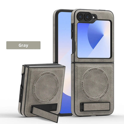Luxury Magnetic PU Leather Case for Samsung Galaxy Z Flip /Fold 3-6 Series