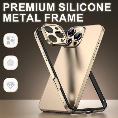 Premium Silicone Metal Frame for iPhone 16-13 Series