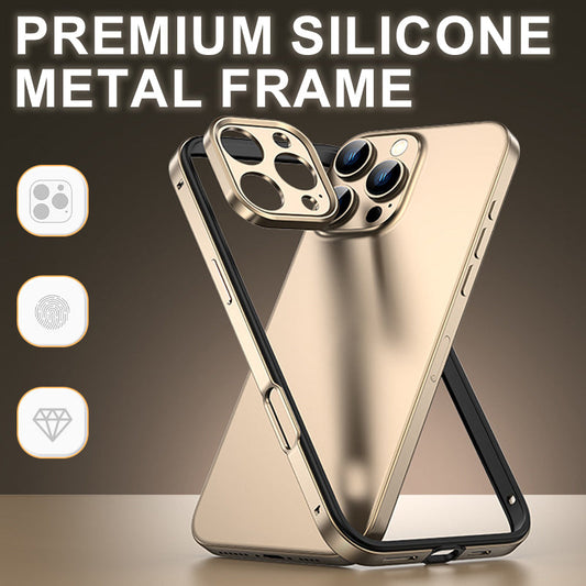 Premium Silicone Metal Frame for iPhone 16-13 Series