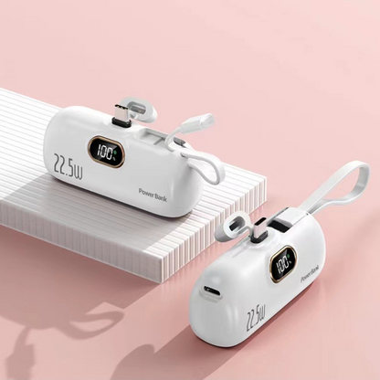 Banc Cumhachta Carger Iniompartha Mini 5000mAh le haghaidh Fón