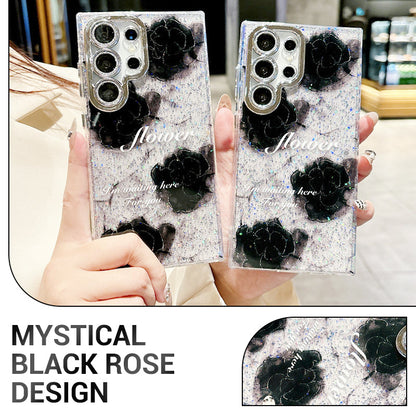 3D Rose Glitter Phone Case for Galaxy S Series