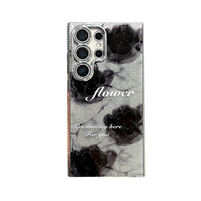 3D Rose Glitter Phone Case for Galaxy S Series