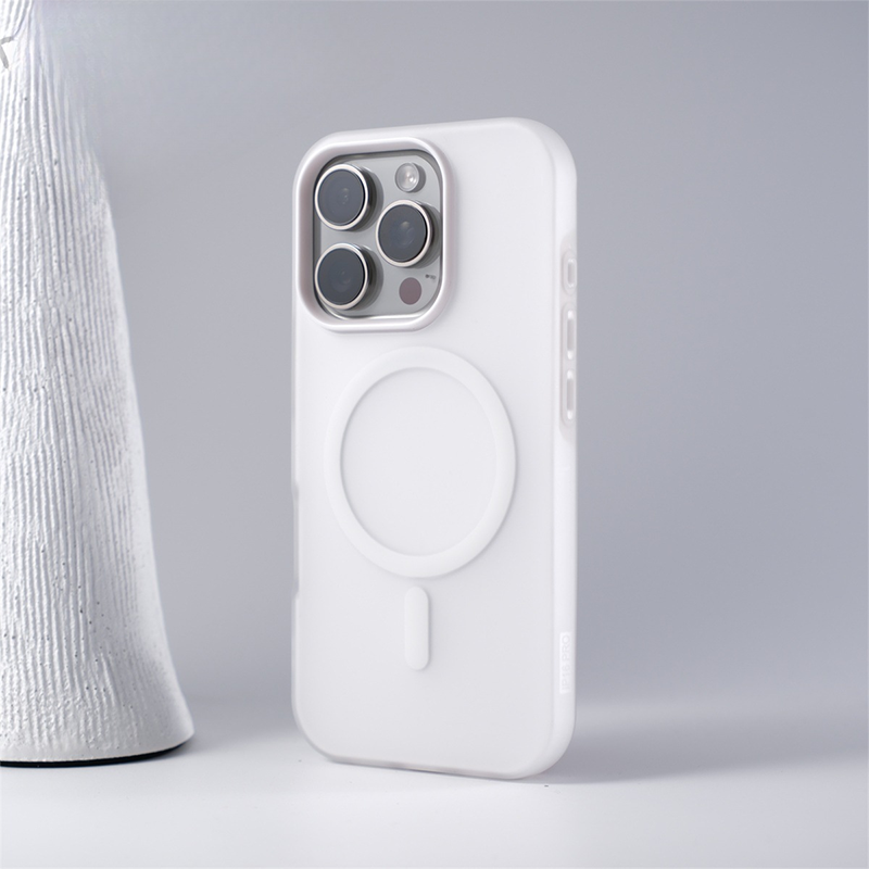 Bright Color Magnetic Skin-Friendly Half-Frame Phone Case for iPhone