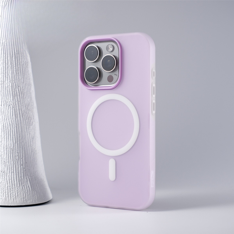 Bright Color Magnetic Skin-Friendly Half-Frame Phone Case for iPhone