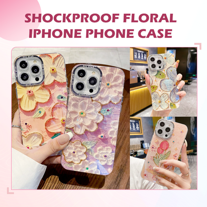 Funda floral para iPhone a prueba de golpes