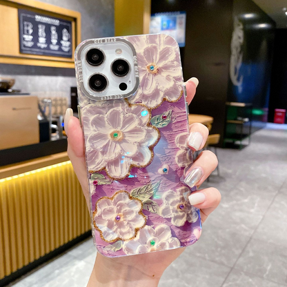 Funda floral para iPhone a prueba de golpes