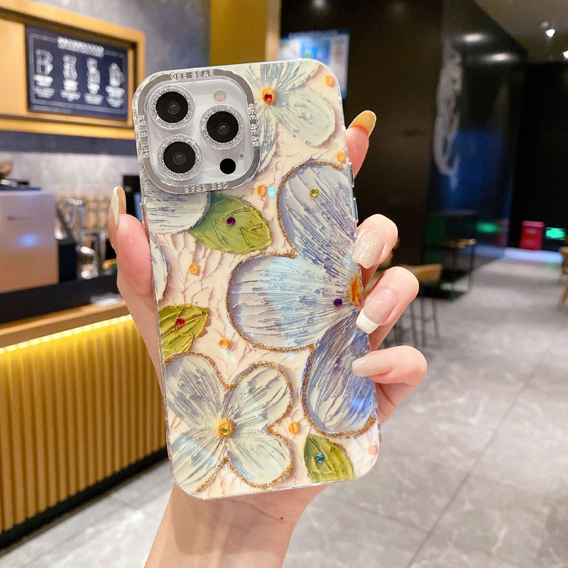 Funda floral para iPhone a prueba de golpes