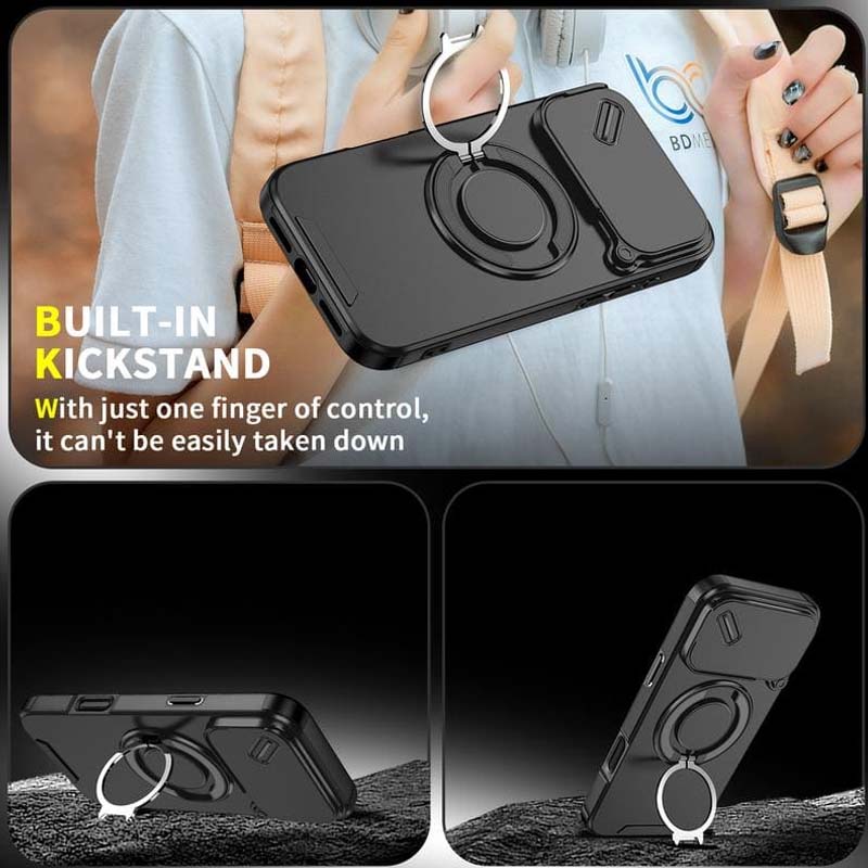 🔥Magnetic Phone Case with Ring Stand For iPhone.airbag military protection
